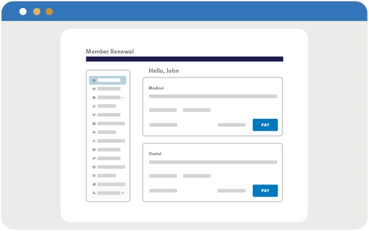 Member Renewal Screenshot